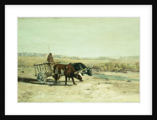 An Ox Cart in New Mexico by Charles Partridge Adams