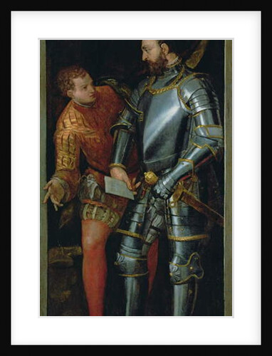 Warrior handing a letter to a page by Veronese