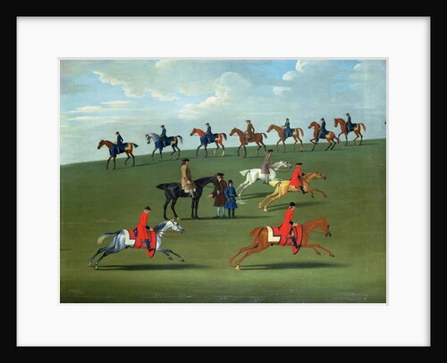 Race Horses exercising in a landscape by James Seymour