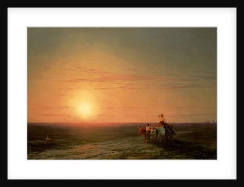 Peasants returning from the fields at sunset by Ivan Konstantinovich Aivazovsky