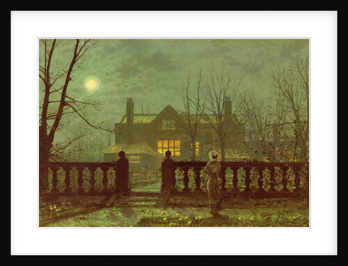 A lady in a garden by moonlight, 1882 by John Atkinson Grimshaw