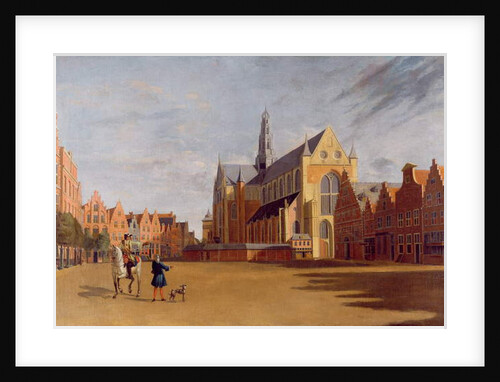 The Groote Market, Haarlem, with the Church of St. Bavo by Gerrit Adriaensz Berckheyde