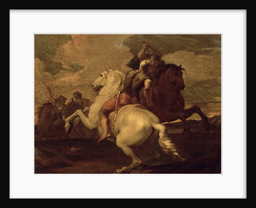 Two horsemen engaged in combat by Francesco Simonini