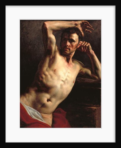 Male nude half-length by Theodore Gericault