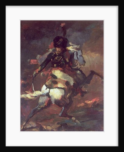 Officer of the Chasseurs charging on horseback by Theodore (attr. to) Gericault