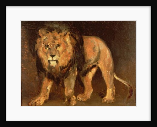 Walking lion by Theodore Gericault
