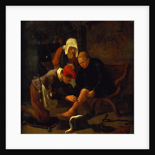 A village doctor tending a peasant's shin by Jan Havicksz Steen