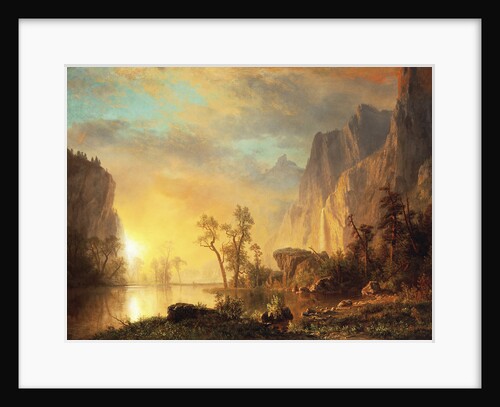 Sunset in the Rockies by Albert Bierstadt