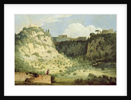 View of the Temple of Diana, Nemi, with a Shepherd in the Foreground, 1785 by Thomas Jones