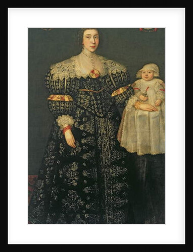 Double Portrait of Mary, Lady Bowes, Aged 24, and her Eldest Son, Thomas, 1630 by English School