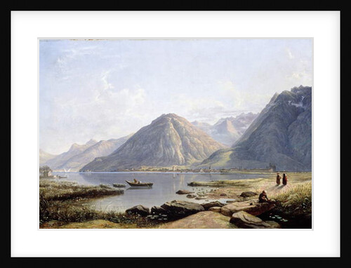 View of Lake Geneva with the Town of Villeneuve, 1836 by Francis Danby