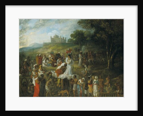 Sacrifice of a Hindoo Widow Upon the Funeral Pile of Her Husband by Johann Zoffany