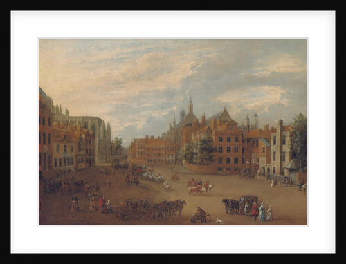 View of Old Palace Yard, Westminster, with the east end of Westminster Abbey and the Chapel of King Henry VII to the left, c.1700 by English School