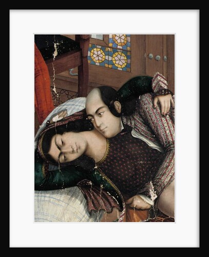 Embracing lovers, second half of the 19th century by Abu'l Hassan Ghaffari