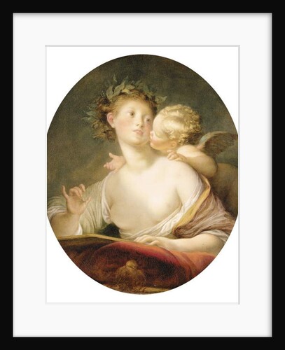 Sappho Inspired by Cupid by Jean-Honore Fragonard