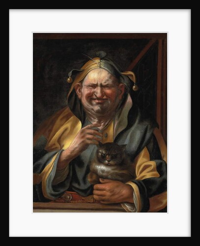 A jester with a cat by Jacob Jordaens