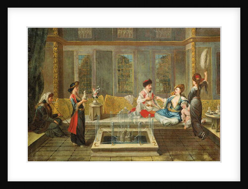 Armenian interior with a sultan and his favourite by Jean Baptiste Vanmour