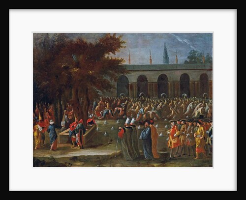 The Dutch ambassador with his retinue being received by Sultan Ahmed III at the Topkapi Palace, Istanbul by Jean Baptiste Vanmour