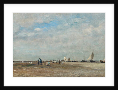 Les ramasseurs de coquillages, Trouville by Charles Francois Daubigny