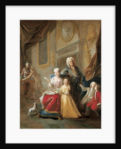 Portrait of a family in an interior by Francois de Troy