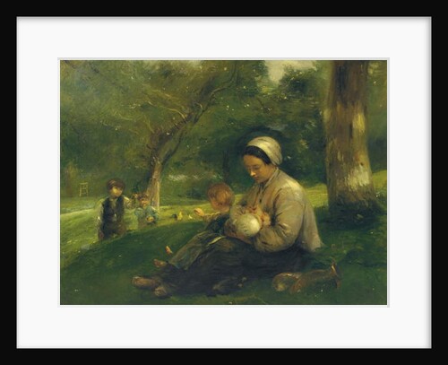 Mère et ses enfants au Saint-Siméon: the Loving Mother by Adolphe-Felix Cals