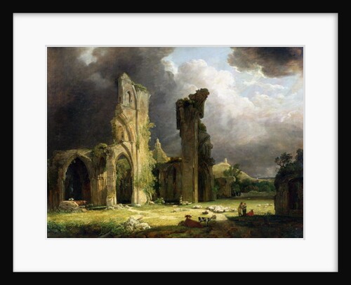 Glastonbury Abbey with the Tor beyond by George Arnald