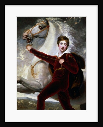 Portrait of a boy in red velvet suit by Thomas Stothard