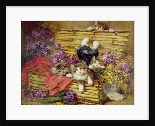 Kittens at Play by Leon-Charles Huber