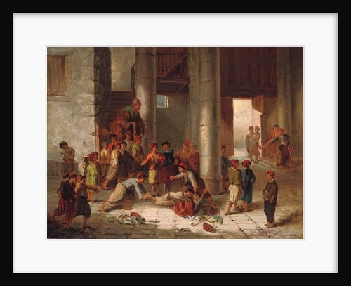 Mischief in the Schoolyard by Julius Joseph Gaspard Starck