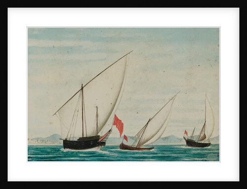 View of Dhows off Ajman by Captain William Igglesden