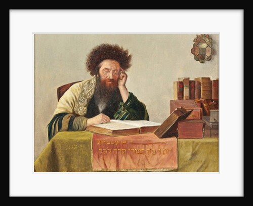A Rabbi reading the Talmud by Isidor (1853-1921) (follower of) Kaufmann