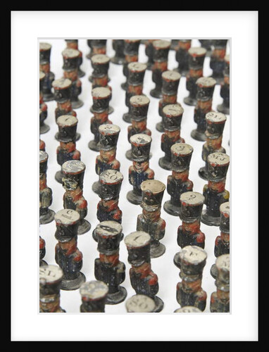 Large group of toy soldiers or campaign map-markers in the form of French infantry, c.1810-14 by Unknown Artist