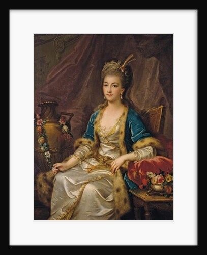 Portrait of a seated woman dressed 'à la russe' by Jean Baptiste Leprince