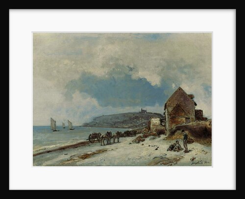 The Beach at Sainte-Adresse, 1862 by Johan-Barthold Jongkind