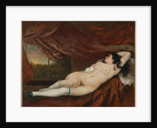 Reclining female nude, 1862 by Gustave Courbet