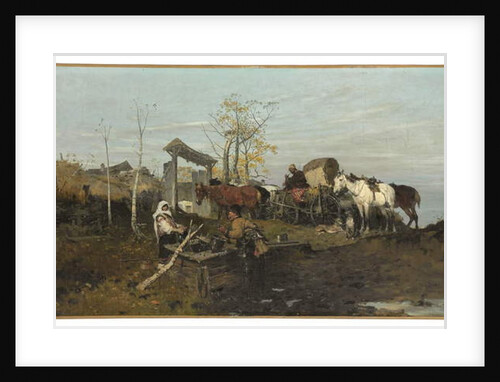 Conversation at the Well, 1877 by Jozef Brandt