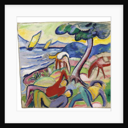 Sleeping Riders, 1910 by August Macke