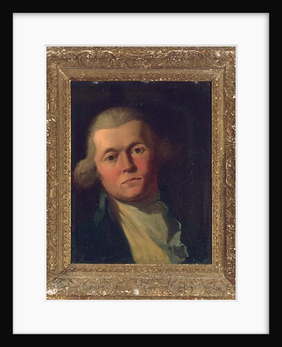 Portrait of a gentleman, bust-length, in a blue coat and yellow waistcoat by Joshua Reynolds