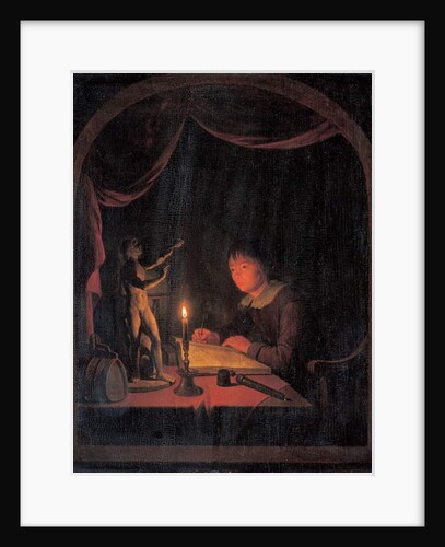 Young Artist Sketching by Gerrit or Gerard (attr. to) Dou