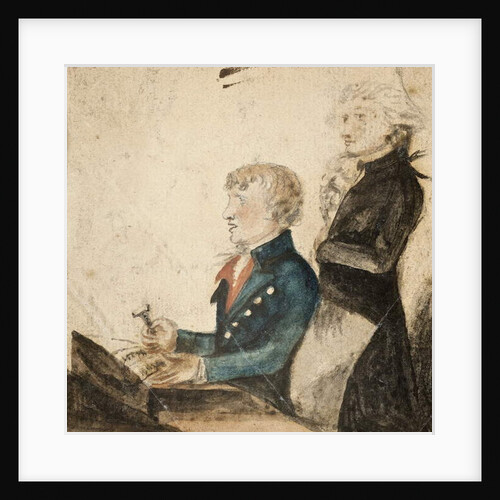 Thomas King, Jun., Auctioneer and his clerk, Mr Hatfield by English School