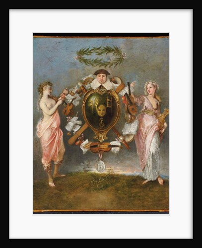The Union of Comedy and Music by Jean Antoine Watteau