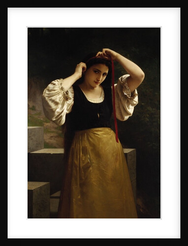 The Red Ribbon, 1869 by William-Adolphe Bouguereau