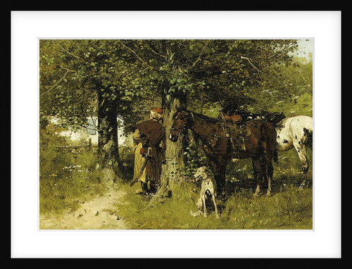 The rendezvous, 1881 by Jozef Brandt