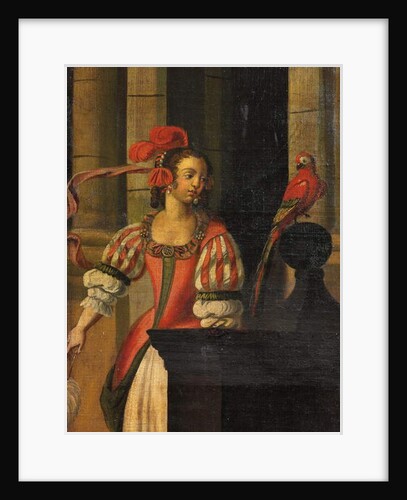 Four-fold double-sided screen, c.1700 by Anglo-Flemish School