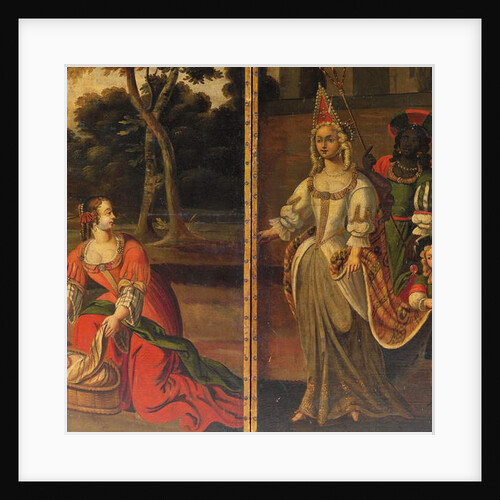 Four-fold double-sided screen, c.1700 by Anglo-Flemish School