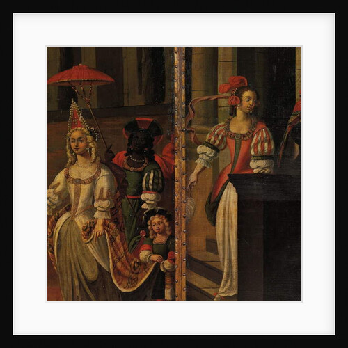 Four-fold double-sided screen, c.1700 by Anglo-Flemish School