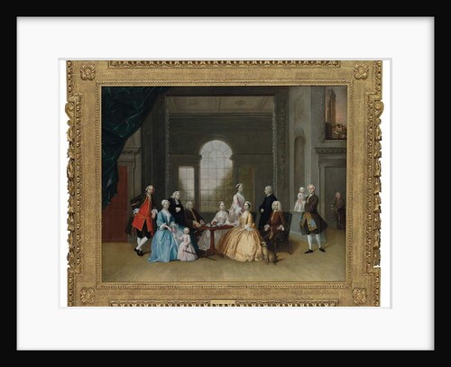 Group Portrait of John Offley Crewe and his family by Arthur Devis