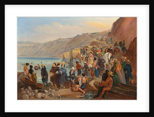 Bathers on the Chorillos beach, Miraflores, Lima by Johann Moritz Rugendas