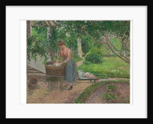 Washerwoman in the garden of Eragny, 1899 by Camille Pissarro