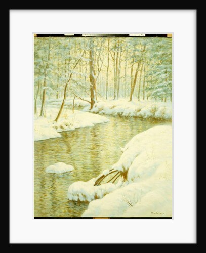 Winter Stream, Sunset Glow by Walter Launt Palmer